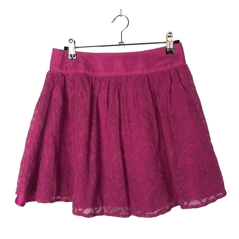 Free People Hot Pink Lace Mini Skirt XS